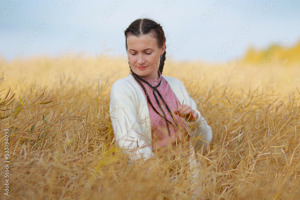 child in wheat field