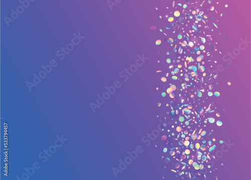 Transparent Glitter. Purple Shiny Sparkles. Laser Flyer. Iridescent Texture. Fiesta Art. Blur Prismatic Sunlight. Cristal Glare. Flying Foil. Violet Transparent Glitter