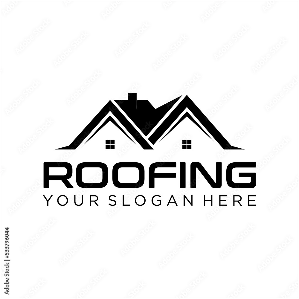 Roofing House premium house mortgage logo vector