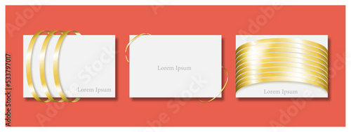 招待状/はがき/名刺デザインのベクターテンプレート