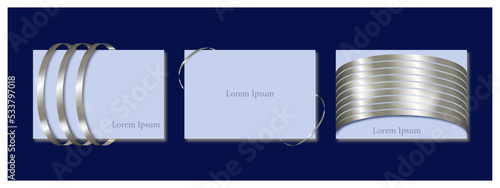 招待状/はがき/名刺デザインのベクターテンプレート