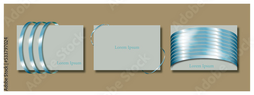 招待状/はがき/名刺デザインのベクターテンプレート