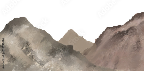 Mountain on The Dessert Background
