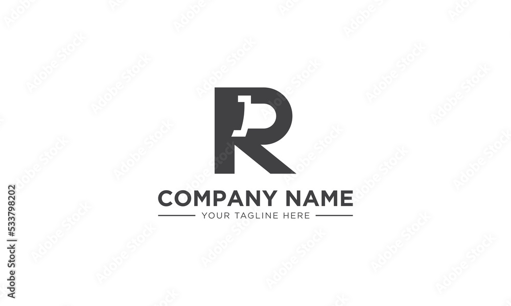 R or RR Uppercase Letter Initial Logo Design Template Vector Illustration R or RR Uppercase Letter Initial Logo Design Template Vector Illustration