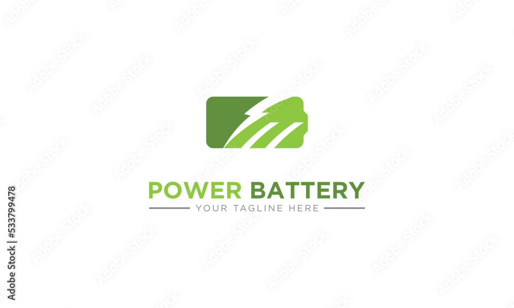 Power Battery and Nature Power Battery Logo icon vector illustration Design Template. Battery Charging vector icon. Battery power and flash lightning bolt logo