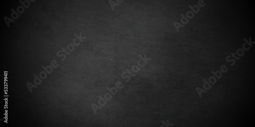 Dark Black stone concrete grunge texture and backdrop background anthracite panorama. Panorama dark grey black slate background or texture. 