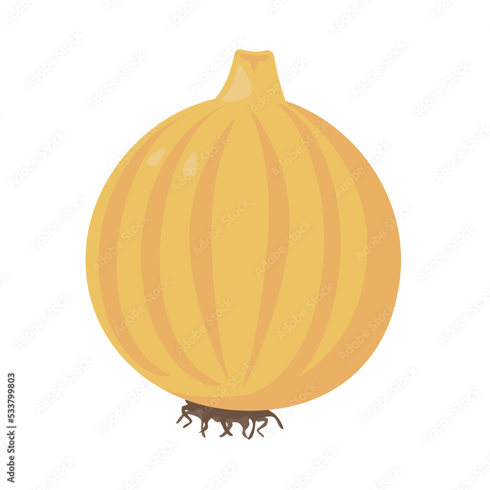Onion Sign Emoji Icon Illustration. Farm Vegetables Vector Symbol