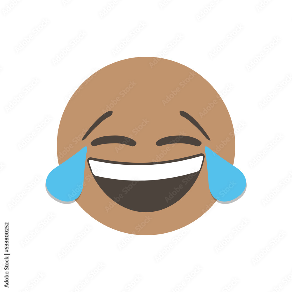 Face with tears of joy, haha emoji. Vector illustration. smiling emoticon character design. isolated in white background. Vector Emoticon. for interface Face with tears of joy, haha emoji. Vector illustration. smiling emoticon character design. isolated in white background. Vector Emoticon. for interface