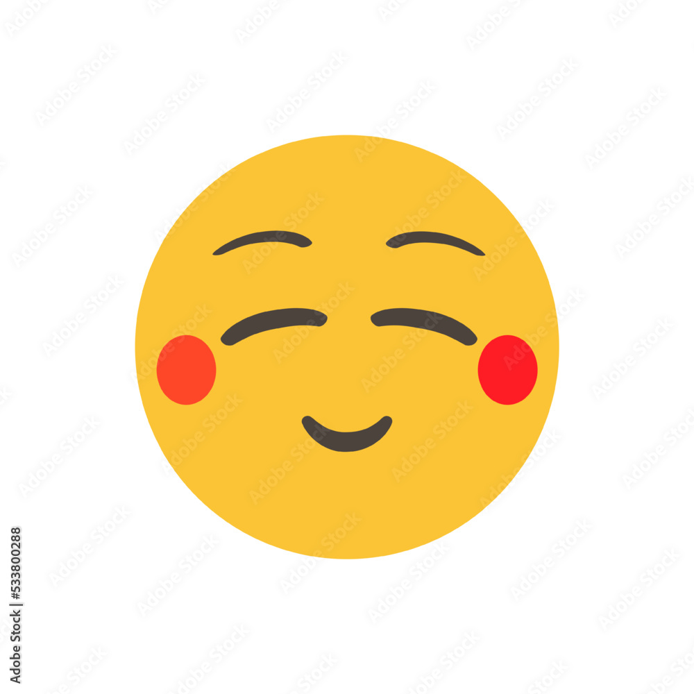 Fototapeta premium Smile. 3D stylized vector icon. realistic emoticon. 3D emoticon for web. Vector Emoji. for app