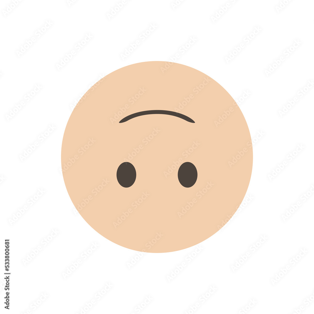 Upside down face. Vector illustration. emoji. isolated in white background. for emoticon characters design collection. for ui interface Upside down face. Vector illustration. emoji. isolated in white background. for emoticon characters design collection. for ui interface