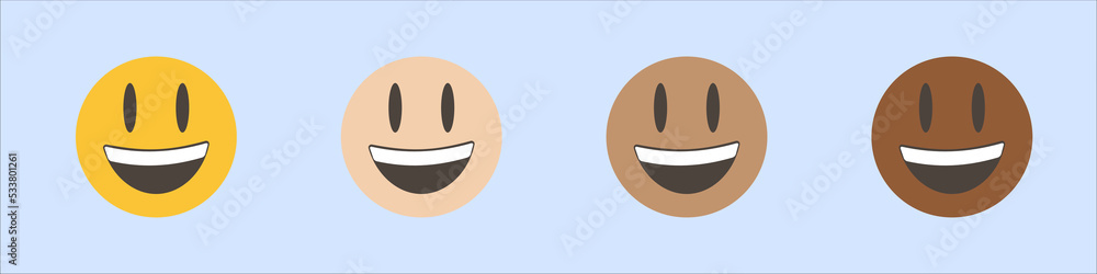 Grinning face with big eyes. Vector illustration. emoji. Isolated 3D. Vector Emoji. for web interface Grinning face with big eyes. Vector illustration. emoji. Isolated 3D. Vector Emoji. for web interface