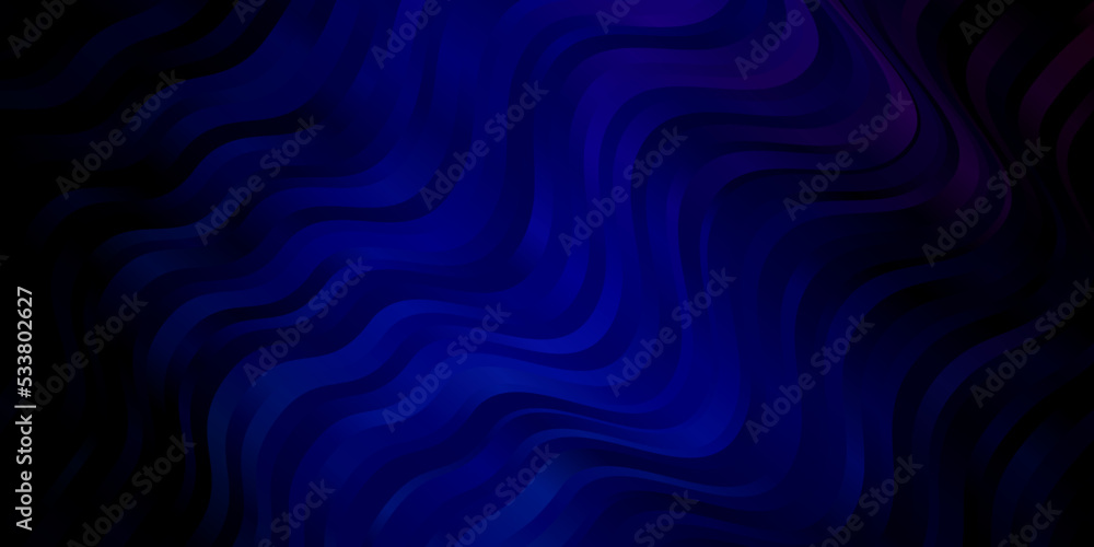 Obraz premium Dark Pink, Blue vector layout with curves.