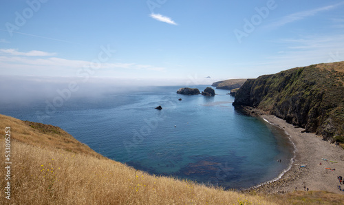 Scorpion Bay of Santa Cruz Island in the Channel Islands National Park off the gold coast of California United States