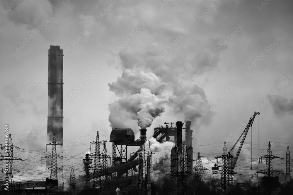 metallurgical plant landscape pollution of nature metallurgical plant landscape pollution of nature
