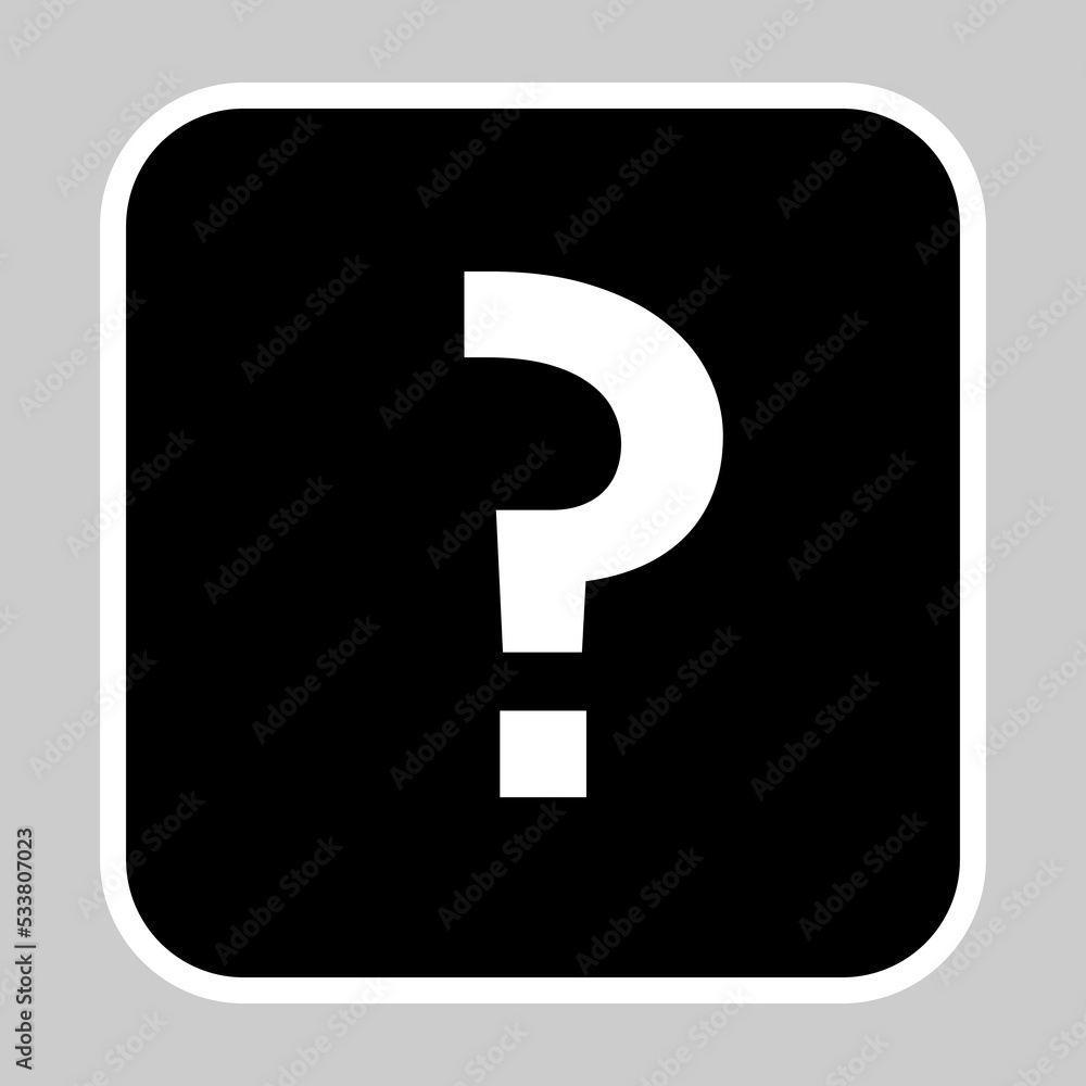 Question mark, FAQ sign, Help symbol, vector mark symbols. White outline design. Isolated icon.