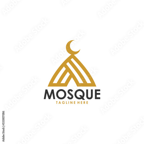 mosque logo icon vector isolated