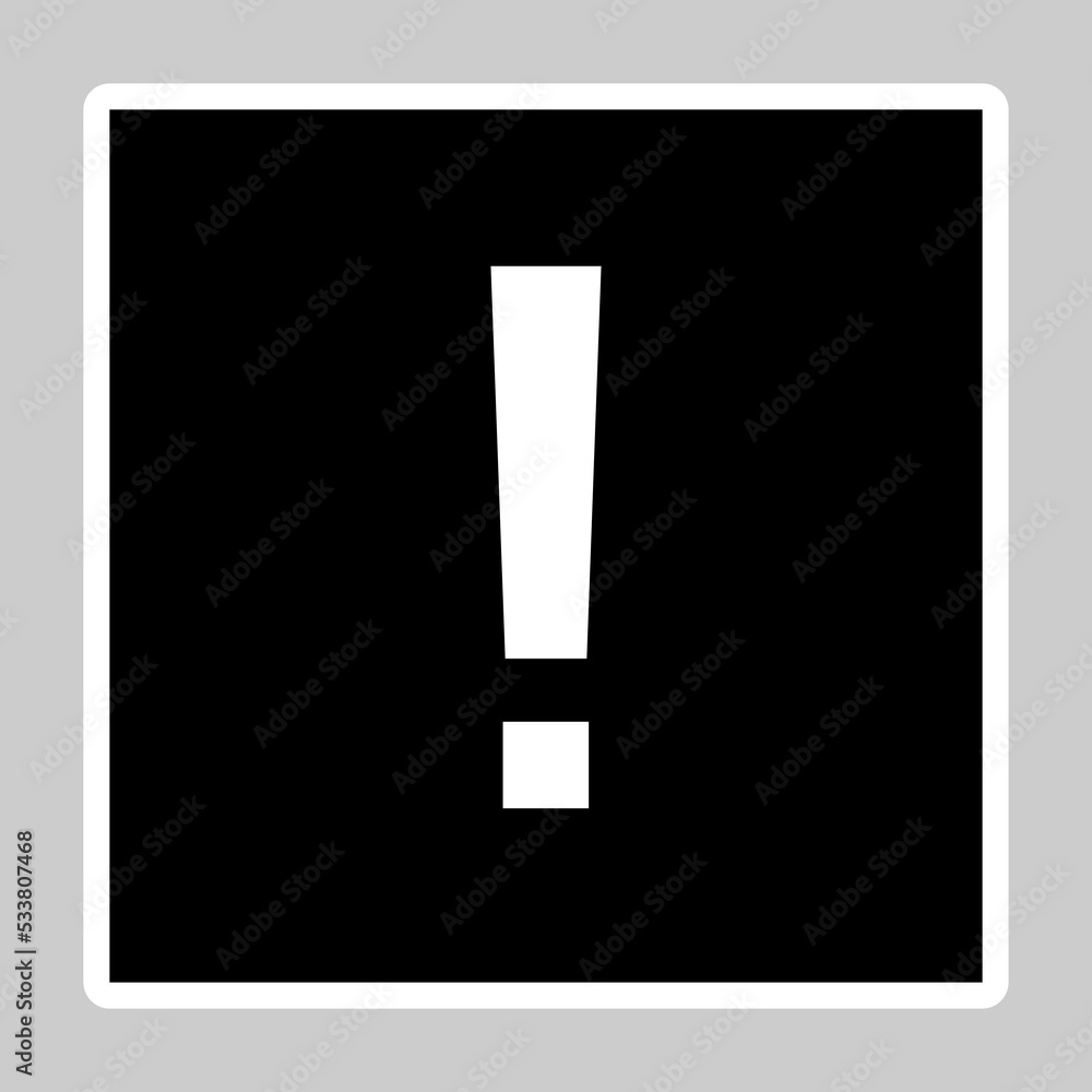 Exclamation mark, Attention sign, Caution icon, Hazard warning symbol, vector mark symbols. White outline design. Isolated icon. Exclamation mark, Attention sign, Caution icon, Hazard warning symbol, vector mark symbols. White outline design. Isolated icon.