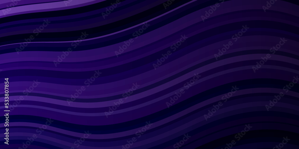 Dark Purple vector background with bent lines. Dark Purple vector background with bent lines.