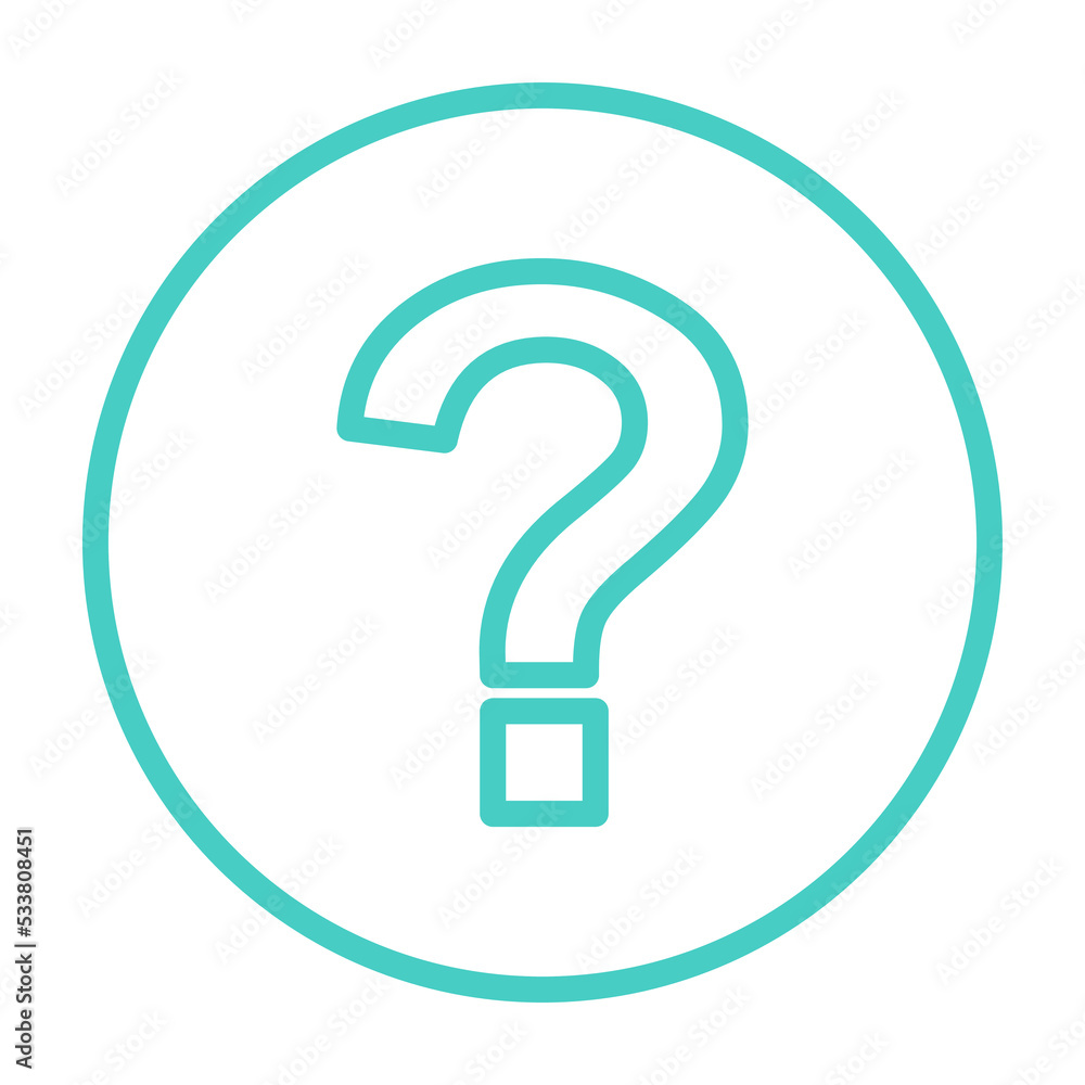 Question mark, FAQ sign, Help symbol, vector mark symbols light blue style. Isolated icon.