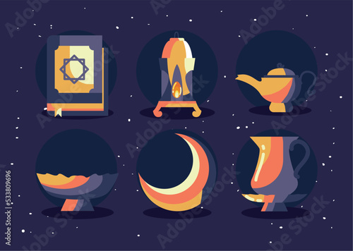 flat muslim icons