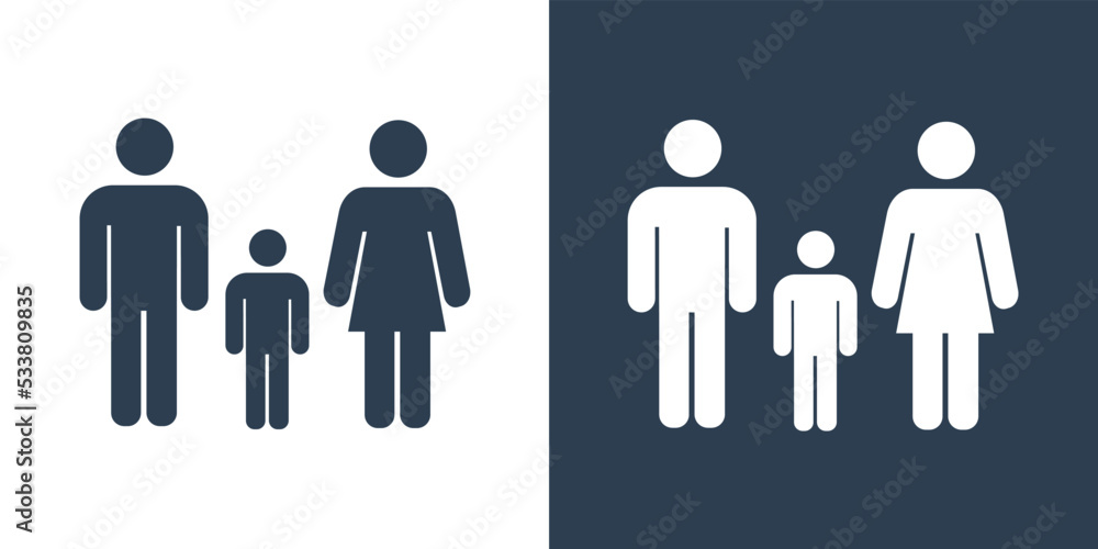 Vector icon of crowd persons. People group pictogram Vector icon of crowd persons. People group pictogram