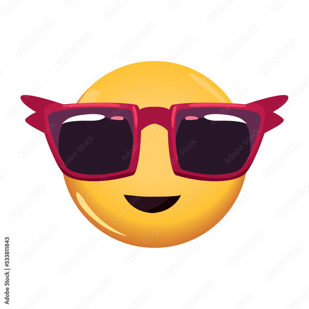 flat cool emoji flat cool emoji