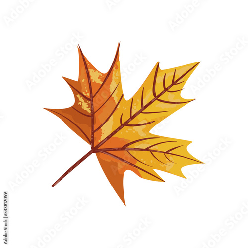 flat fall leaf