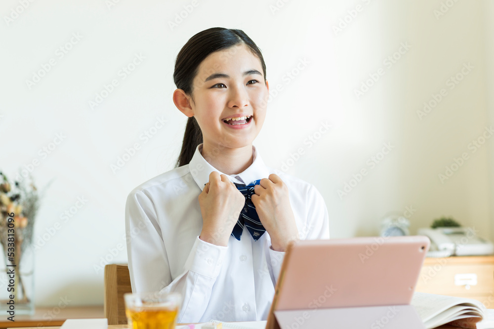 女子校生　学習