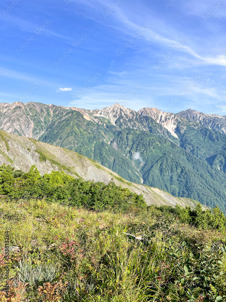 Fototapeta premium 唐松岳 登山道