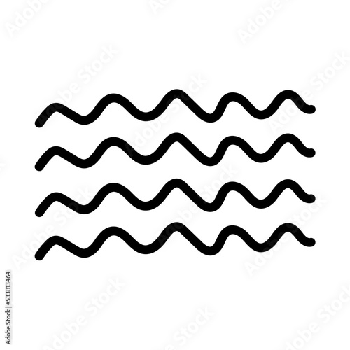 Water Waves outline icon illustration design