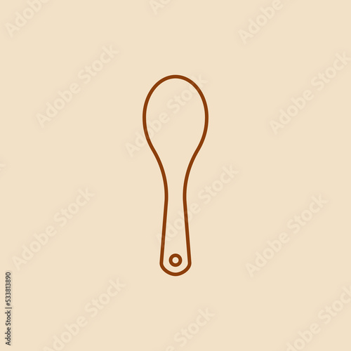 shimoji rice ladle outline icon