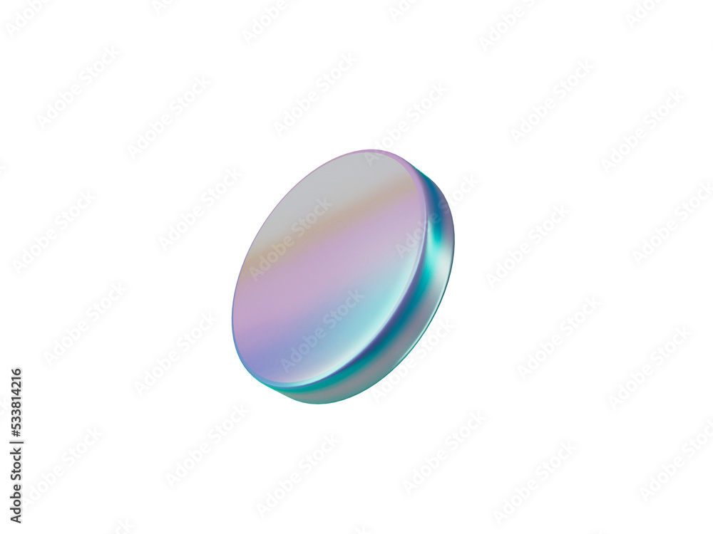 Small Cylinder 3D shape icon Illustration