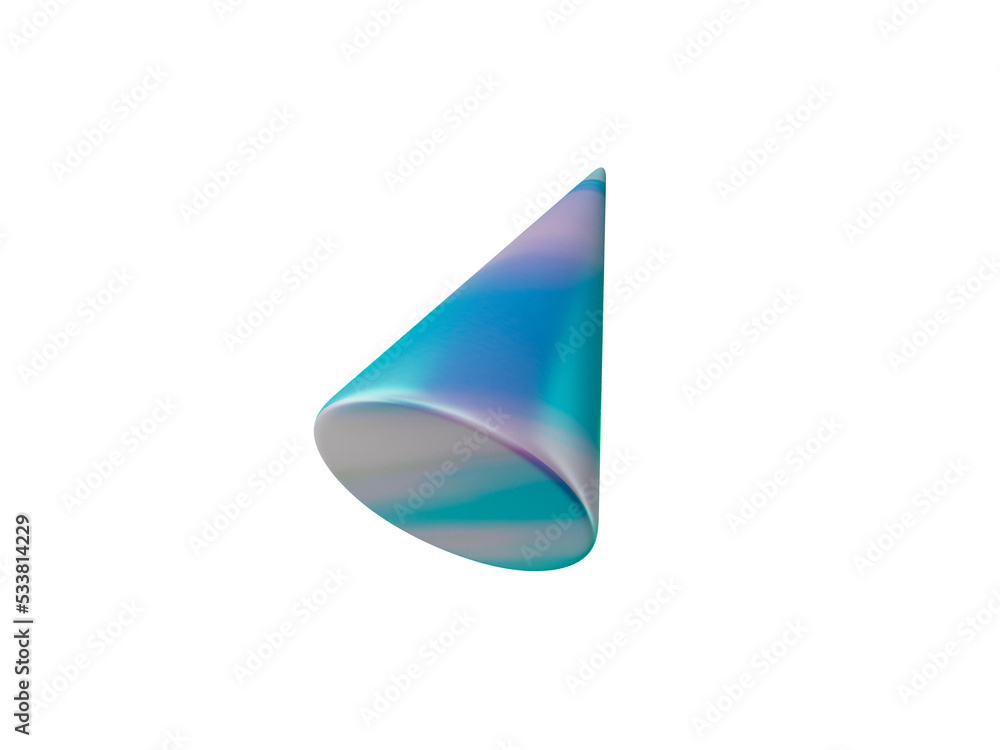 Fototapeta premium Geometric 3d conus illustration