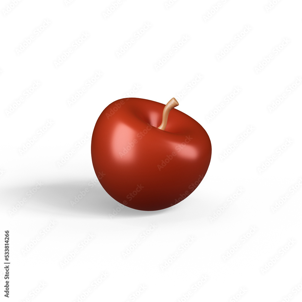 Obraz premium Apple icon isolated 3d render illustration