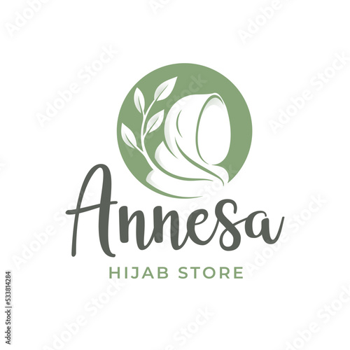 Muslim hijab fashion logo design