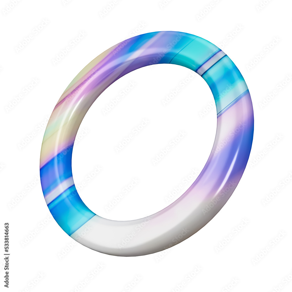 3D Holographic Glass Torus Illustration 3D Holographic Glass Torus Illustration