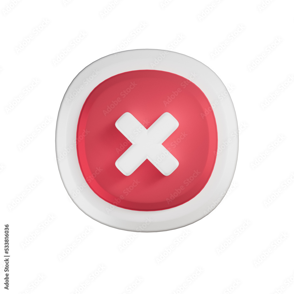 Rejection icon 3d element Illustration Rejection icon 3d element Illustration