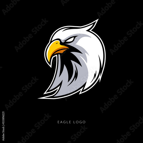 Premium quality eagle logo with an elegant look and simple illustration.Designs Concept for T-shirts, Tattoos, Stickers, Gaming Logos or Posters.