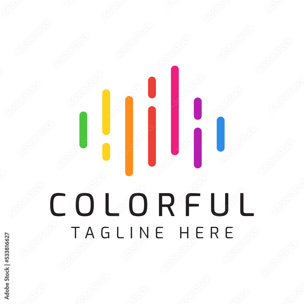 Logo Wave Abstract Shape with Simple Line Colorful Concept. Graphic Futuristic Finance and Multimedia Creative Design Logo Wave Abstract Shape with Simple Line Colorful Concept. Graphic Futuristic Finance and Multimedia Creative Design
