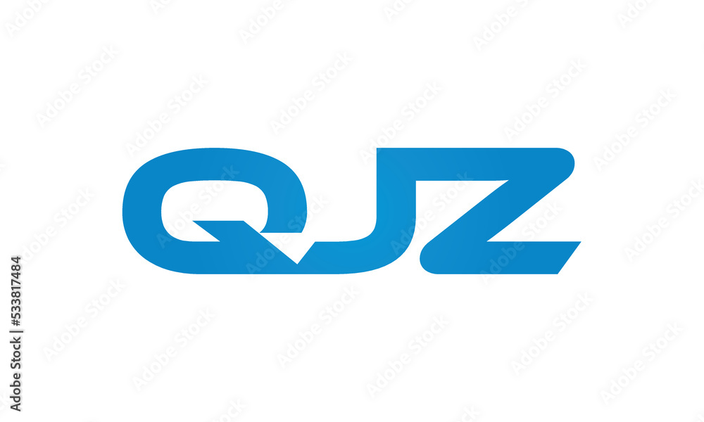 QJZ monogram linked letters, creative typography logo icon QJZ monogram linked letters, creative typography logo icon
