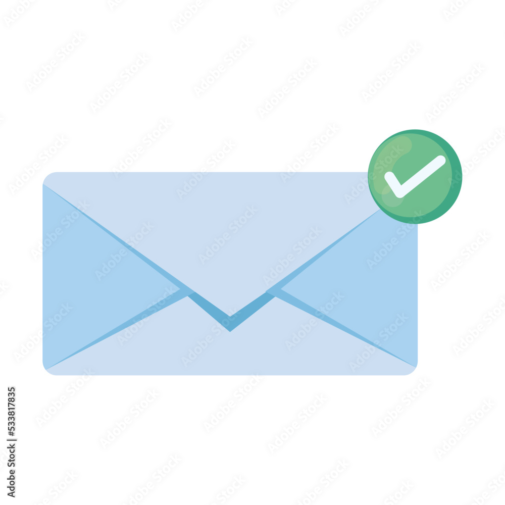 envelope with check mark button envelope with check mark button