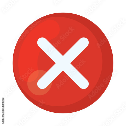 red x button