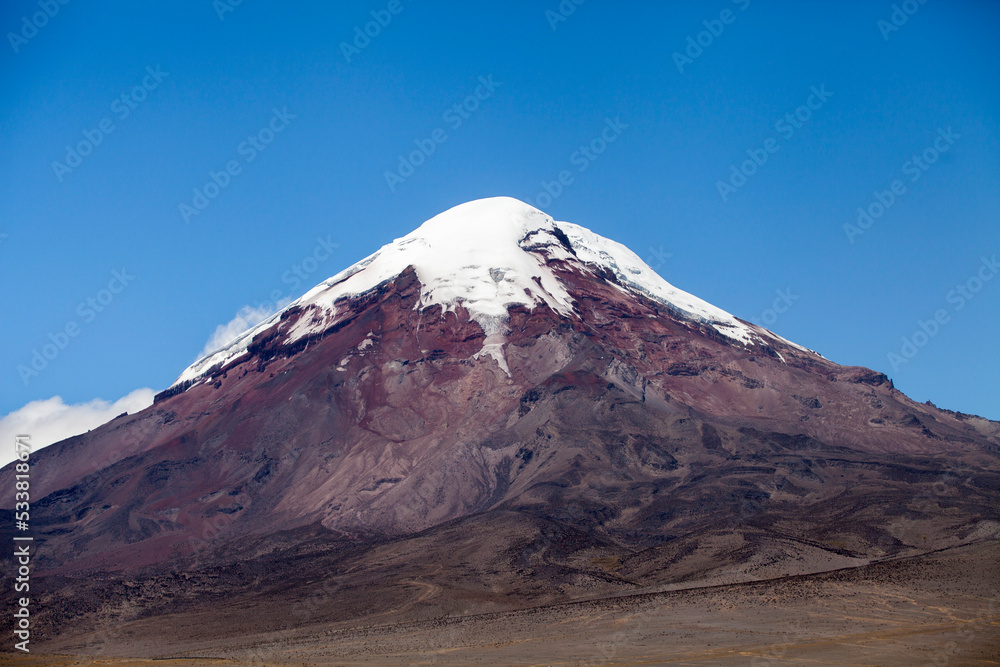 Landscape of El chimborazo, Ecuador, andes, andean mountains snow peak Landscape of El chimborazo, Ecuador, andes, andean mountains snow peak