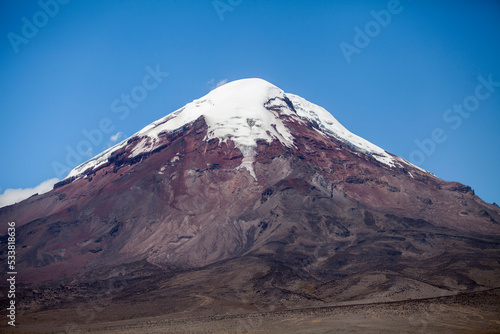 Close up of snow peak, El Chimborazo, ecuador, andes, andean mountains