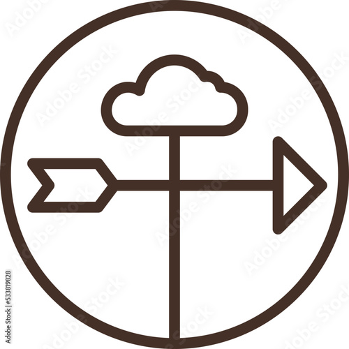 meteorology modern line style icon
