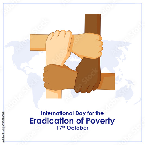 vector illustration for international day for the eradication of poverty
