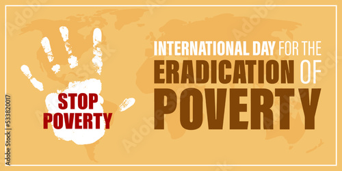 vector illustration for international day for the eradication of poverty