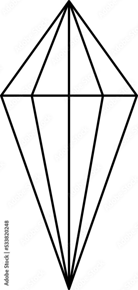 Diamond Crystal Gem Vector Icon Illustration Minimal Line Art Diamond Crystal Gem Vector Icon Illustration Minimal Line Art