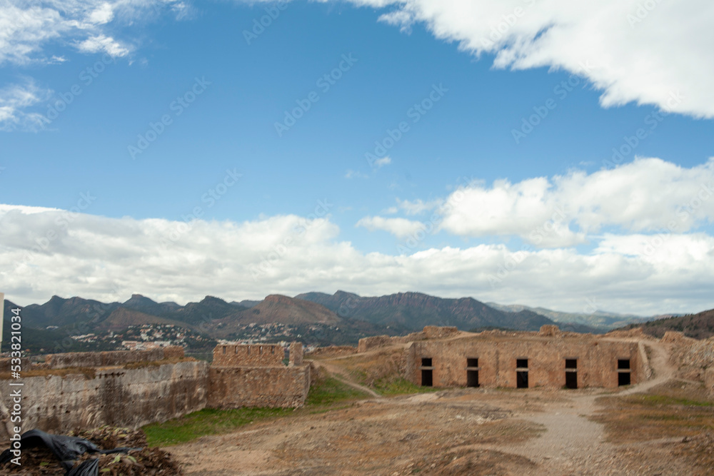 old castle ruins europe spain town antique historic