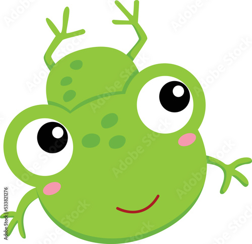 Cute Frog Pond Animal Illustration Vector Clipart